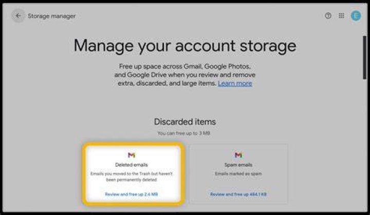 Do emails take up storage?