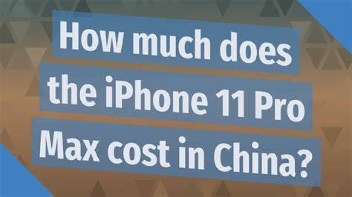How much does iPhone 11 cost in China?
