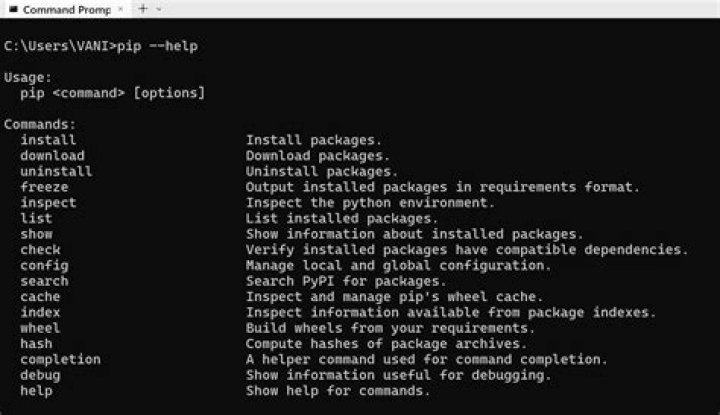 What are pip commands?