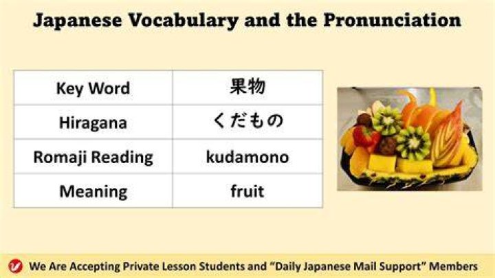 What does Kudamono meaning?