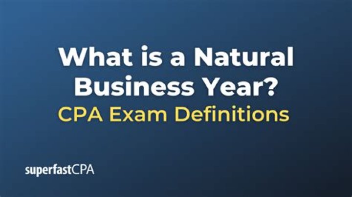 What is a natural business tax year?